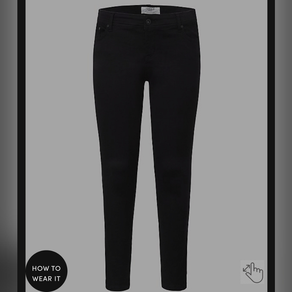 Torrid Luxe Skinny Jean Sateen Stretch Black 20R